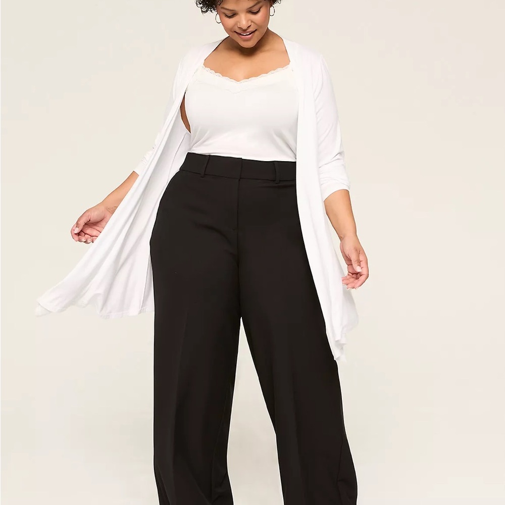 NWT Lane Bryant Perfect Drape Wide-Leg High-Rise Pants - Picture 3 of 11